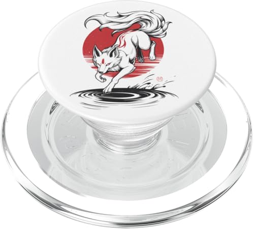 White Fox Japanese Kitsune Sunset Japan für Jungen, Mädchen und Kinder PopSockets PopGrip für MagSafe White Fox Japanese Kitsune Sunset Japan für Jungen, Mädchen und Kinder PopSockets PopGrip für MagSafe von JapansCollective