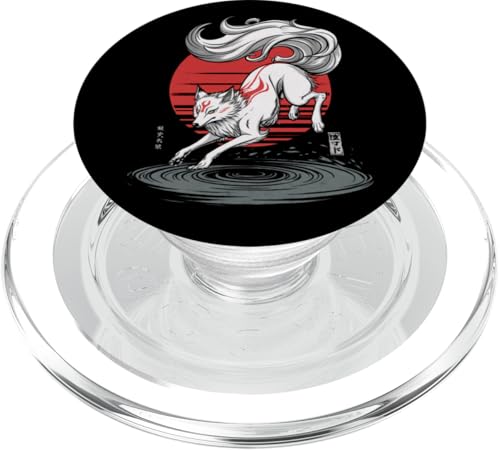 White Fox Sunset Japanese Kitsune, Japan, Jungen, Mädchen, Kinder PopSockets PopGrip für MagSafe White Fox Sunset Japanese Kitsune, Japan, Jungen, Mädchen, Kinder PopSockets PopGrip für MagSafe von JapansCollective