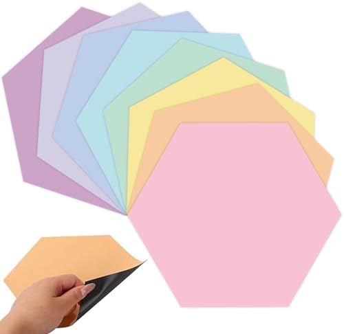 JarThenaAMCS 8 x pastellfarbene, trocken abwischbare Tafelmagnete, abnehmbare sechseckige Magnettafeln für Zuhause, Büro, Klassenzimmer, Wandtischzubehör, mehrfarbig JarThenaAMCS 8 x pastellfarbene, trocken abwischbare Tafelmagnete, abnehmbare sechseckige Magnettafeln für Zuhause, Büro, Klassenzimmer, Wandtischzubehör, mehrfarbig von JarThenaAMCS