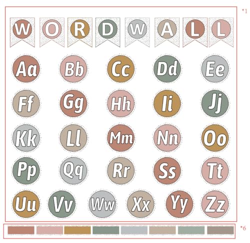JarThenaAMCS 82-teiliges neutrales Boho-Wort-Wand-Pinnwand-Set, bunte Alphabet-Buchstabenkarten, Alphabet-Papierausschnitte für Zuhause, Vorschule, Klassenzimmer, Wanddekoration JarThenaAMCS 82-teiliges neutrales Boho-Wort-Wand-Pinnwand-Set, bunte Alphabet-Buchstabenkarten, Alphabet-Papierausschnitte für Zuhause, Vorschule, Klassenzimmer, Wanddekoration von JarThenaAMCS