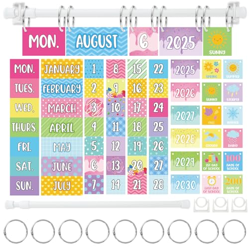 JarThenaAMCS Candyland Kalender Pinnwand-Set, bunt, mit 68 Karten und verstellbarem Halter, für Klassenzimmer, Zuhause, Büro, DIY-Dekorationszubehör JarThenaAMCS Candyland Kalender Pinnwand-Set, bunt, mit 68 Karten und verstellbarem Halter, für Klassenzimmer, Zuhause, Büro, DIY-Dekorationszubehör von JarThenaAMCS
