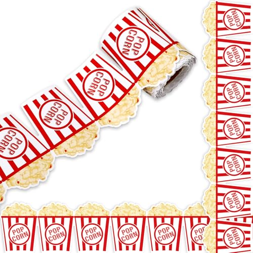 JarThenaAMCS Popcorn-Pinnwand, Umrandung, Filmabend, gestanzt, für Filmpartys, Kreidetafeln, Wanddekoration, 100 cm von JarThenaAMCS