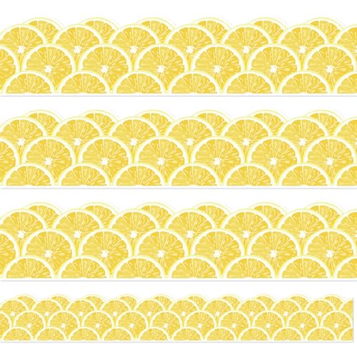 JarThenaAMCS Sommer-Pinnwand, 100 cm, gelbe Zitronenscheibe, gestanzte Bordüre für Sommer, Party, Klassenzimmer, Büro, Dekoration JarThenaAMCS Sommer-Pinnwand, 100 cm, gelbe Zitronenscheibe, gestanzte Bordüre für Sommer, Party, Klassenzimmer, Büro, Dekoration von JarThenaAMCS