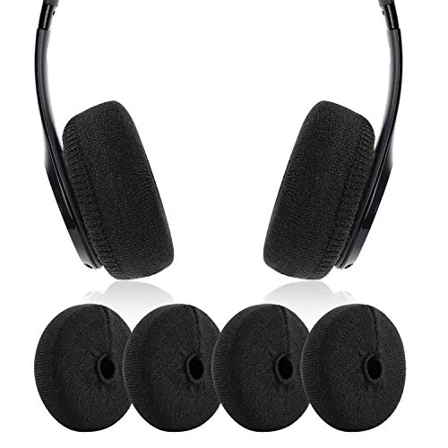 JARMOR Earpads Sweater Cover Protectors mit Strickstoff für Beats Solo 3 / 2 Wireless / Wired, Solo HD / Mixr / EP Kopfhörer und andere Headsets mit 1,57 - 3,14 Zoll Ohrpolster [ 2 Paar] (schwarz) von Jarmor