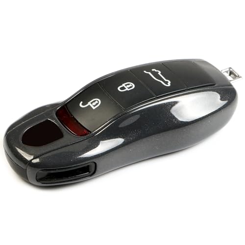 Jaronx Kompatibel mit Porsche Schlüsselanhänger-Abdeckung, kompatibel mit Porsche Cayenne Panamera Macan Cayman 911 (Agate Gray) von Jaronx