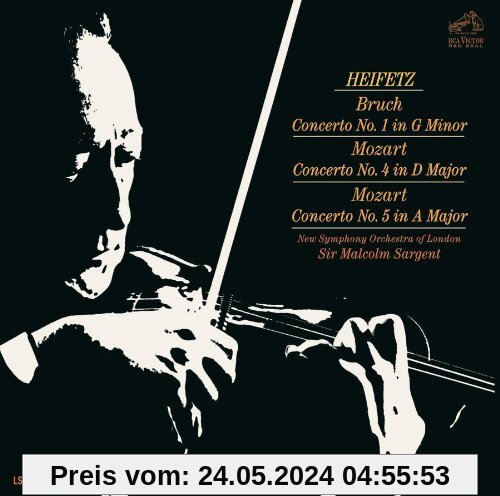 Sony Classical Originals: Bruch Violinkonzert Nr. 1 (g-Moll) / Mozart Violinkonzerte Nr. 4 (D-Dur) & 5 (A-Dur) von Jascha Heifetz