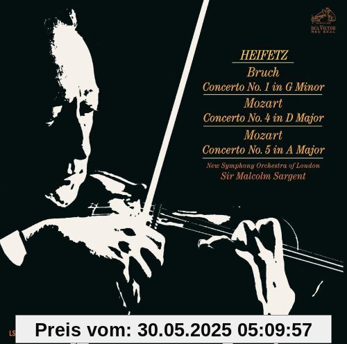 Sony Classical Originals: Bruch Violinkonzert Nr. 1 (g-Moll) / Mozart Violinkonzerte Nr. 4 (D-Dur) & 5 (A-Dur) von Jascha Heifetz