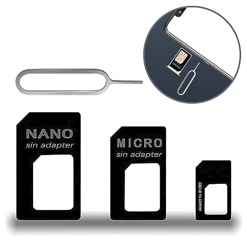 4 in 1 Nano SIM Karten Adapte,Micro SIM Adapter Set,SIM-Karten-Adapter,SIM Card Adapter,Mit SIM Karte Ordner und Nadel,PC-Material,Anwendbar auf Mobile Smart-Geräte Ersatz der Handy-Karte ist von Jasminum