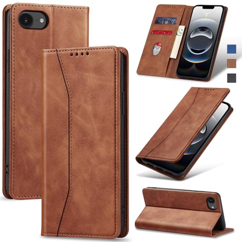 Jasonyu Handyhülle für iPhone 16e/SE 2025 Hülle Leder Flip Klappbare Stoßfeste Magnetische Premium PU Leder Standfunktion Kartenfächern Schutzhülle Klapphülle,Braun Jasonyu Handyhülle für iPhone 16e/SE 2025 Hülle Leder Flip Klappbare Stoßfeste Magnetische Premium PU Leder Standfunktion Kartenfächern Schutzhülle Klapphülle,Braun von Jasonyu