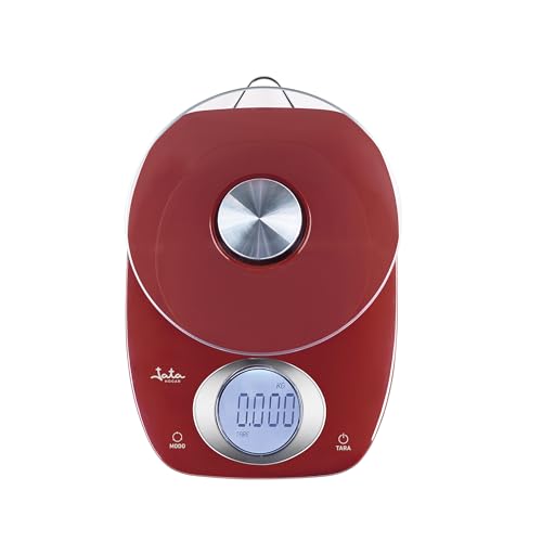 JATA HOGAR HBAL1207 Digitale Küchenwaage, bis zu 5 kg, hohe Präzision, Tara-Funktion, Anzeige für Übergewicht und niedrigen Akku, Maße: 15 x 21,5 x 4,5 cm JATA HOGAR HBAL1207 Digitale Küchenwaage, bis zu 5 kg, hohe Präzision, Tara-Funktion, Anzeige für Übergewicht und niedrigen Akku, Maße: 15 x 21,5 x 4,5 cm von Jata