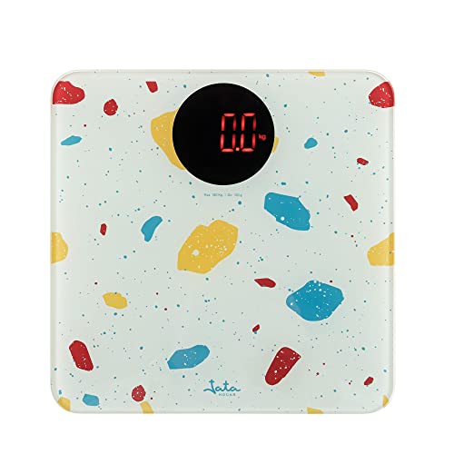 JATA HOGAR HBAS1417 Digitale Personenwaage mit LCD-Display, hohe Präzision, 4 Sensoren, bis zu 180 kg, Übergewichtsanzeige und niedriger Akku, Maße: 30,2 x 30,2 x 2,5 cm JATA HOGAR HBAS1417 Digitale Personenwaage mit LCD-Display, hohe Präzision, 4 Sensoren, bis zu 180 kg, Übergewichtsanzeige und niedriger Akku, Maße: 30,2 x 30,2 x 2,5 cm von Jata