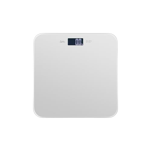Jata Hogar HBAS1292 Digitale Badezimmerwaage, LCD-Display, bis zu 180 kg, kompakt, 28 x 28 x 2 cm, automatisches Ein- und Ausschalten, 4 Sensoren, hochpräzise Badezimmerwaage. von Jata