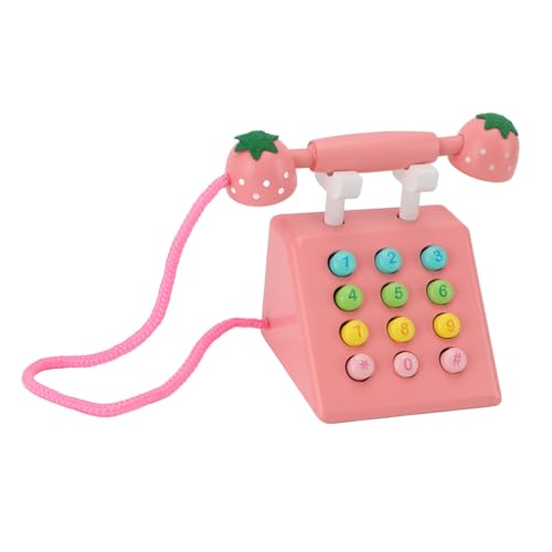 Hölzerne Telefondekor Spielzeugkinder Tun Sich vor, auf Bildung zu Spielen mit Rollenspiel Lernen für Wohnkultur (Rosa) von Jauarta