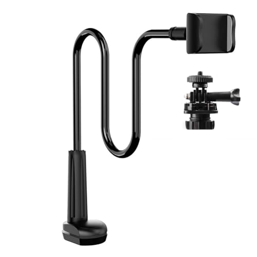 Freistehender Webcam-Halter, Webcam-Ständer, Telefonhalter mit Universellen 1/4-Zoll-Schrauben, Flexibler Arm, 360-Grad-Schwanenhals-Halterung Schreibtisch, Bett und Handy von Jauarta