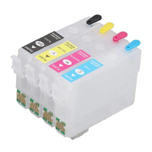 Jauarta Tintenpatronen Kompatibler Nachfüllersatz 4 Farben mit Permanentem Chip für Tintenstrahldrucker (ICBK62/ICC62/ICM62/ICY62) von Jauarta