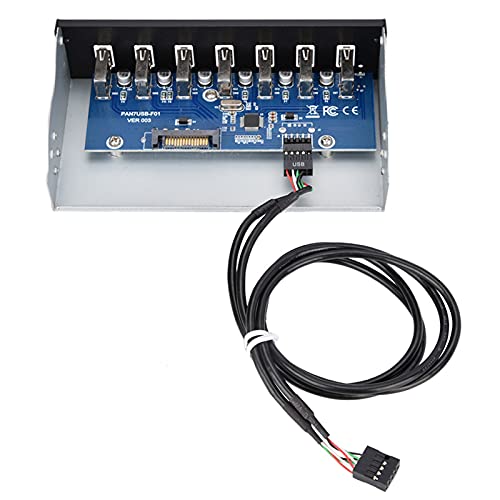 Jauarta USB-Hub-Box-Panel, 7 Ports, USB2.0, Verlustfreie Datenübertragung, USB-Hub-Laufwerkspanel von Jauarta