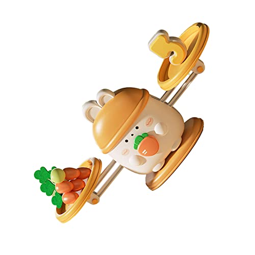 Kids Balance Scale Toy für, Mathematik mit Spaß, Stapelmathematikkarten, Abnehmbares Design, Verdickte Stoffbasis & Blätter, Unterstützt Große (Kaninchenskala (400G 26x18x11cm)) von Jauarta