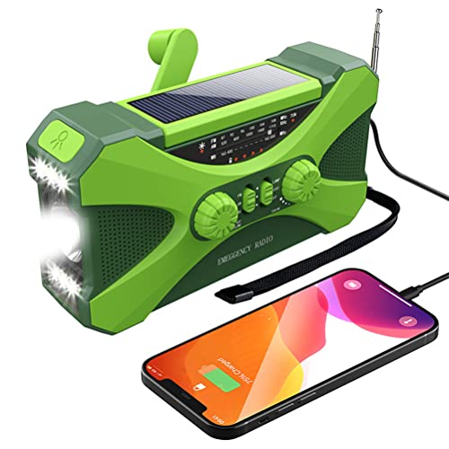 Solar Radio, Handkurbel Radio, Notfall -AM/FM -Taschenlampen -Power Bank Tragbar für Home Outdoor mit Multifunktional (A) von Jauarta