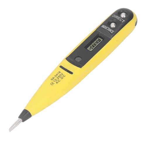 Spannungsdetektor -Stift -Digitalanzeige 12‑250V AC DC Volt Tester Circuit Line Test Pen Zur Reparatur von Jauarta