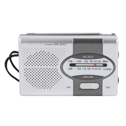 Tragbare Funkfrequenzmodulation Am Pocket Transistor Radio mit Lautsprecher und Kopfhörerbuchse (Silbergrau) von Jauarta