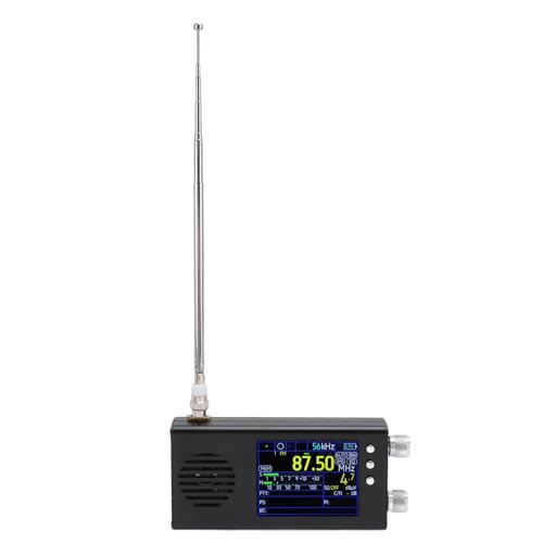 Tragbarer SSB-Kurzwellen-Radio Empfänger 3,2-Zoll-LCD-Display Dual-Stereo-Lautsprecher 5000MAH Akku AM FM SW CB VHF UHF WX AIR LW Vollband-Radio Empfänger (Schwarz) von Jauarta