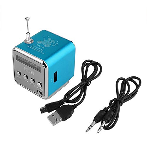 Tragbarer -USB -Lautsprecher Musik Player SD TF -Karte USB2.0 Stereo FM Radio LED -Display Kompakte Wireless Surround Sound für Home Office Travel Aluminiumlegierung (12) von Jauarta