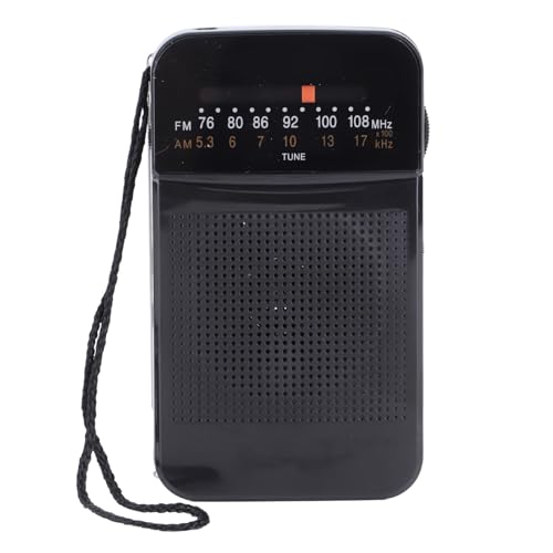 Tragbares AM FM Radio Schwarz Farbe Headset Steckbar in Loud Lautsprecher AM FM Transistor Radio von Jauarta