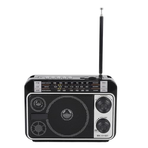Tragbares Retro -Radio -Dual -Netzteil FM AM SW Retro Radio Bluetooth Lautsprecher für Home Outdoor Travel (EU -Stecker) von Jauarta