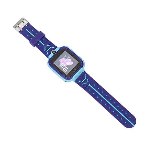 Voice Call Kids Smartwatch, 1,44 Zoll HD Touchscreen Kamera Schrittzähler LBS Positioning SOS Wecker Kalender Uhr, Voice -Chat, mit Taschenrechner, für (Blau) von Jauarta