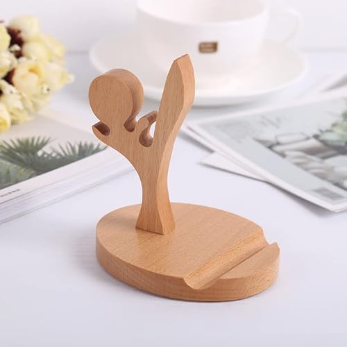 Handys Halterungen,Handyhalter,Holz Handy Ständer,Ständer Telefonhalter,Universal Halterung für Schreibtisch,Tablet Halter,Creative Handyständer,für Smartphone iPhone iPad Tablet Teller PC (Stil 2) von Jauhmui