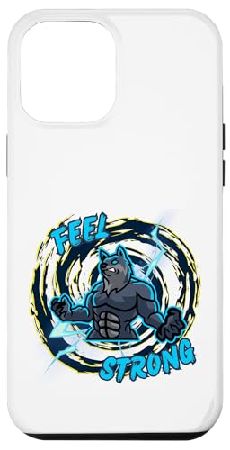 Fühl dich stark: Der mächtige Wolf V2 Hülle für iPhone 12 Pro Max Fühl dich stark: Der mächtige Wolf V2 Hülle für iPhone 12 Pro Max von Javier Francisco