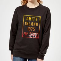 Der Weiße Hai Amity Population Damen Pullover - Schwarz - 5XL von Jaws