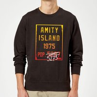 Der Weiße Hai Amity Population Pullover - Schwarz - S von Jaws