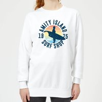 Der Weiße Hai Amity Surf Shop Damen Pullover - Weiß - L von Jaws