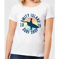 Der Weiße Hai Amity Surf Shop Damen T-Shirt - Weiß - XXL von Jaws