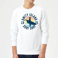 Der Weiße Hai Amity Surf Shop Pullover - Weiß - L von Jaws