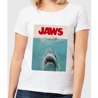 Der Weiße Hai Classic Poster Damen T-Shirt - Weiß - L von Jaws
