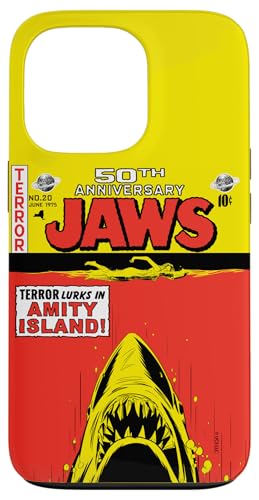 Jaws 50th Anniversary Poster Comic Book Style Front & Back Hülle für iPhone 13 Pro von Jaws