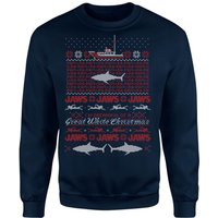 Jaws Great White Weihnachtspullover – Navy - L von Jaws