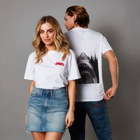 Jaws Unisex T-Shirt - Weiß - XL von Jaws