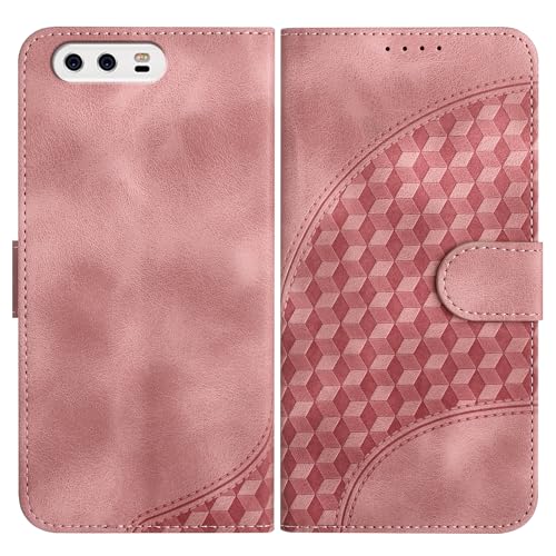 JayModCase Handyhülle für Huawei P10, mit [Kartenfach] [Standfunktion] [Magnetic] PU Leder Etui Folio Klapphülle Kompatibel mit Huawei P10 - Rosa von JayModCase