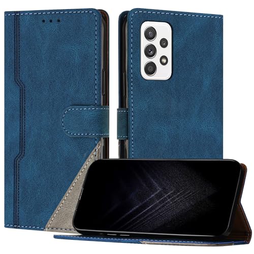 JayModCase Handyhülle für Samsung Galaxy A32 4G, PU-Leder Kartenschlitze Brieftasche mit magnetisch | Klappetui | Standfunktion | Stoßfeste Hülle für Galaxy A32 4G (Blau) von JayModCase
