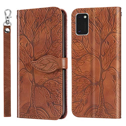 JayModCase Handyhülle für Samsung Galaxy A41, PU Leder Flip Kartenfach Geldbörse Magnetverschluss Standfunktion Cover, Kompatibel mit Samsung Galaxy A41 - Braun von JayModCase