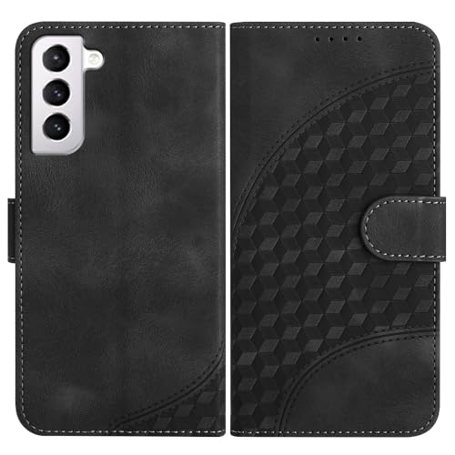 JayModCase Handyhülle für Samsung Galaxy S21 FE, mit [Kartenfach] [Standfunktion] [Magnetic] PU Leder Etui Folio Klapphülle Kompatibel mit Galaxy S21 FE - Schwarz von JayModCase