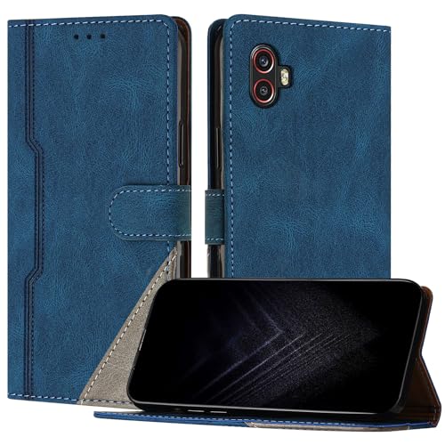 JayModCase Handyhülle für Samsung Galaxy Xcover 6 Pro/Xcover Pro 2, PU-Leder Kartenschlitze Brieftasche mit magnetisch | Klappetui | Standfunktion | Stoßfeste Hülle für Galaxy Xcover6 Pro (Blau) von JayModCase