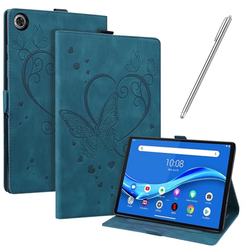 JayModCase Hülle Kompatibel mit Lenovo Tab M10 FHD Plus 10,3 Zoll (TB-X606X TB-X606F) PU Leder Schutzhülle Standfunktion Kartenschlitz Stifthalter Flip Cover Auto Schlaf/Wach Funktion (Blau) von JayModCase