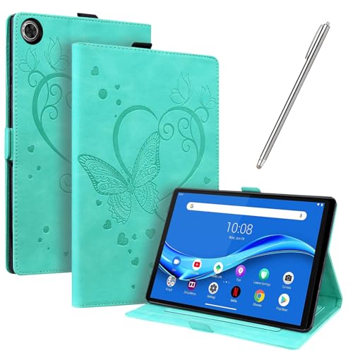 JayModCase Hülle Kompatibel mit Lenovo Tab M10 FHD Plus 10,3 Zoll (TB-X606X TB-X606F) PU Leder Schutzhülle Standfunktion Kartenschlitz Stifthalter Flip Cover Auto Schlaf/Wach Funktion (Grün) von JayModCase