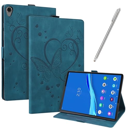 JayModCase Hülle Kompatibel mit Lenovo Tab M8 FHD TB-8705F/N/M8 HD TB-8505F/X/M8 3rd Gen TB-8506 PU Leder Schutzhülle Standfunktion Kartenschlitz Stifthalter Flip Cover (Blau) von JayModCase