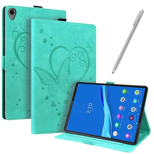 JayModCase Hülle Kompatibel mit Lenovo Tab M8 FHD TB-8705F/N/M8 HD TB-8505F/X/M8 3rd Gen TB-8506 PU Leder Schutzhülle Standfunktion Kartenschlitz Stifthalter Flip Cover (Grün) von JayModCase