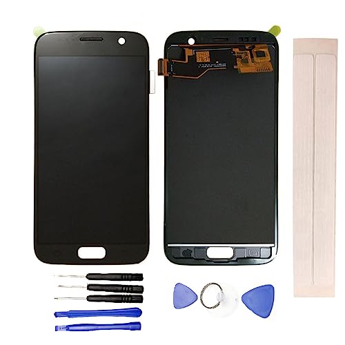 JayTong LCD-Display mit Digitizer, Berührungsbildschirm, Glas und Teile für Samsung Galaxy S7 G930 G930A G930F G930R4 G930P G930T Schwarz von JayTong